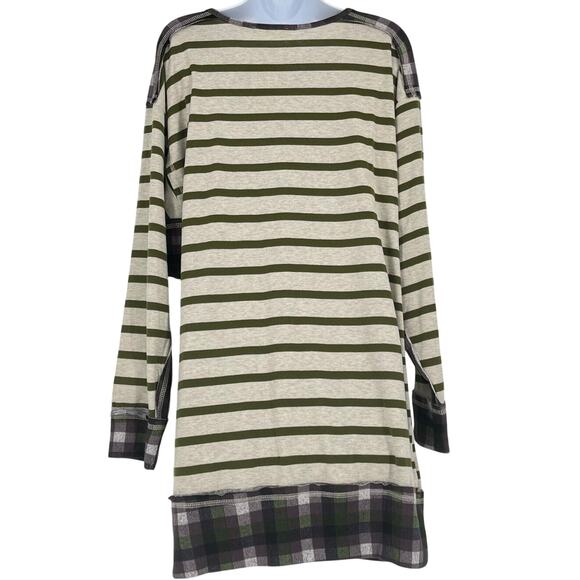 Everlily Rain Blueheaven Long Sleeve Tee Shirt in Grey/Green Size Small - Picture 3 of 7